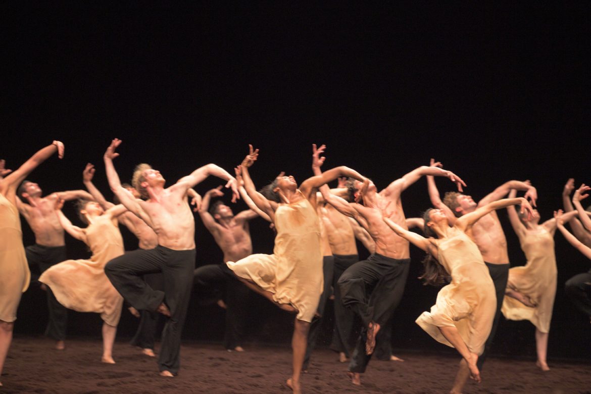 English National Ballet in Pina Bauschs Le Sacre du printemps. Photo by Laurent Liotardo