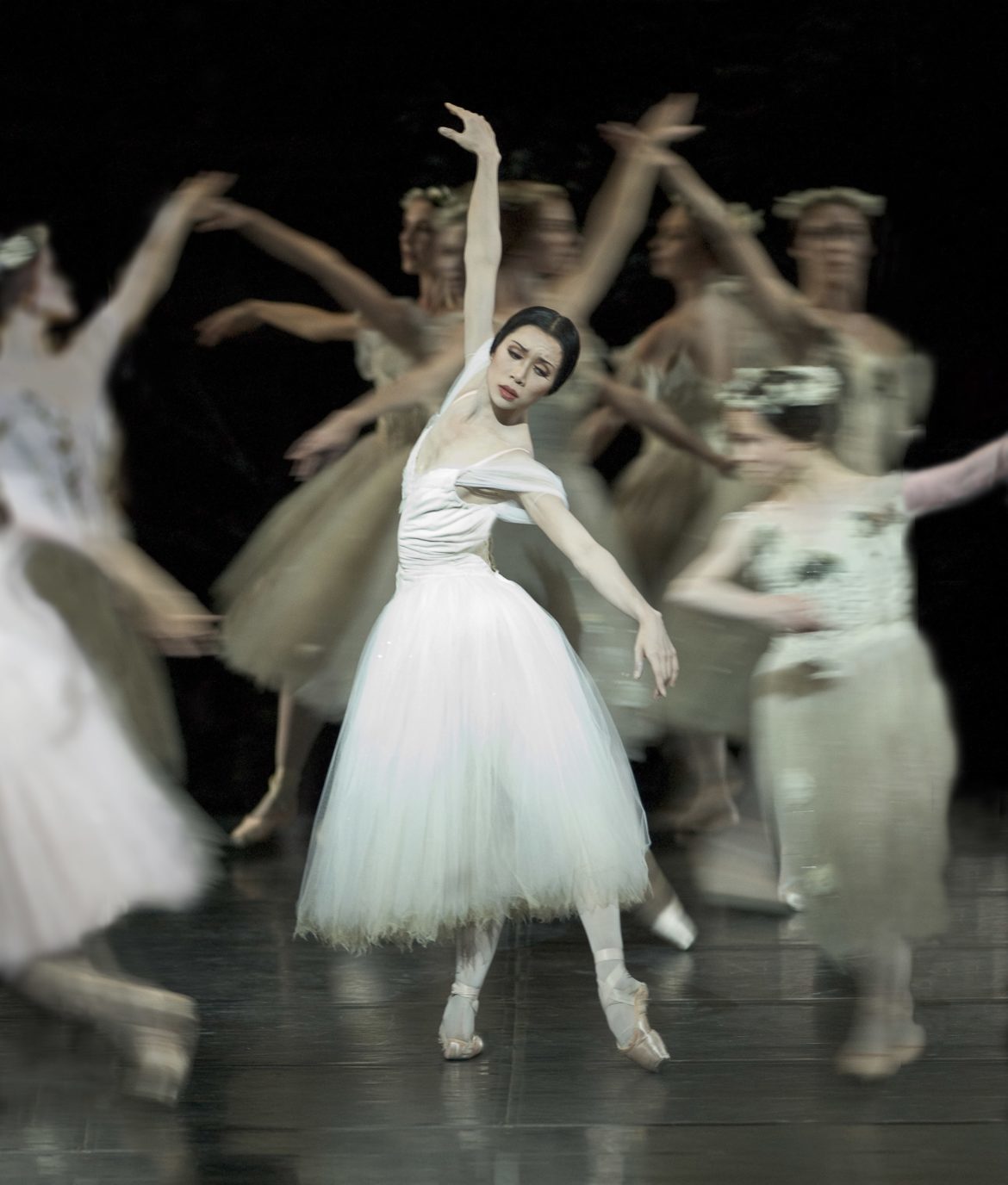 Xiao Nan Yu with Artists of the Ballet in Giselle. Photo by David Cooper.
