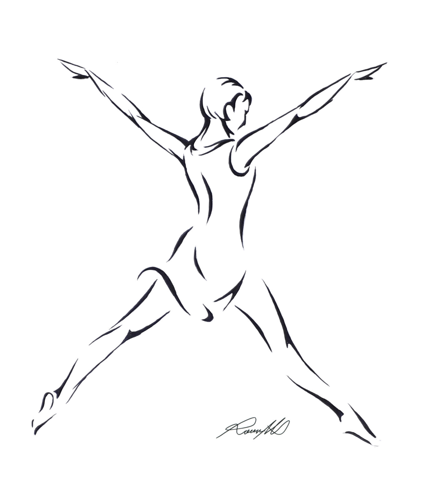 Stunning dance drawings that beautifully capture movement and flow by
