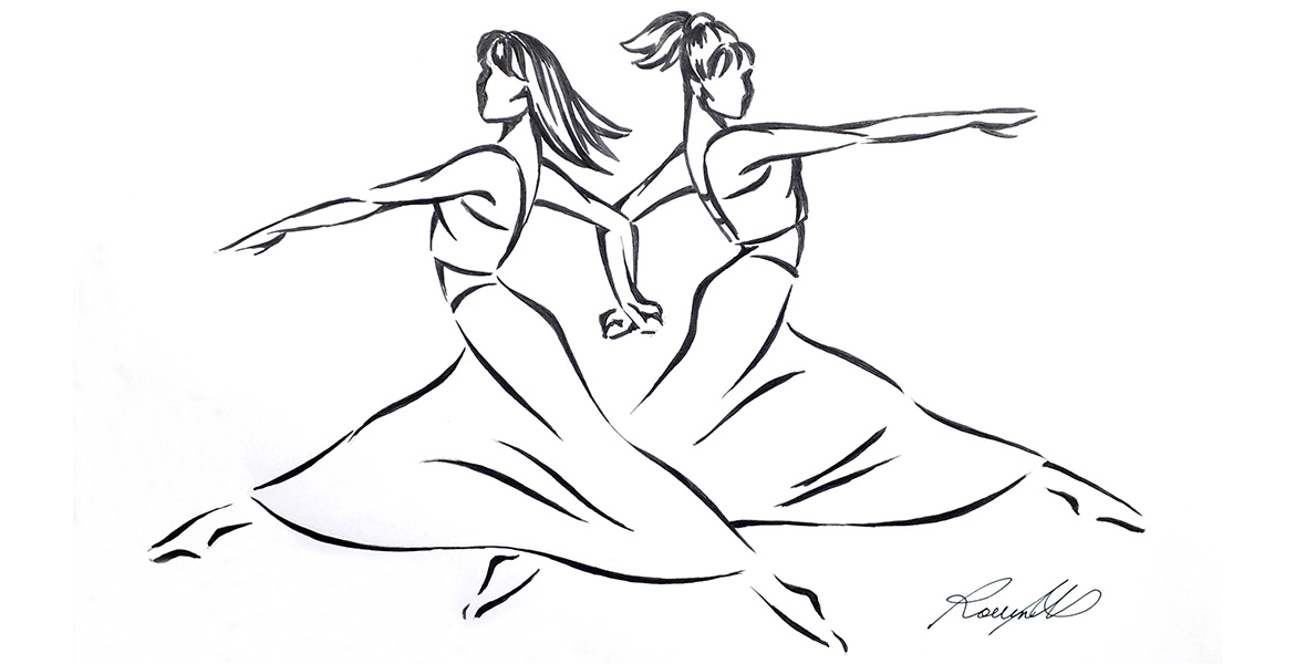 Stunning dance drawings that beautifully capture movement and flow by  Rowena MarellaDaw  The Wonderful World of Dance Magazine